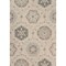 Laddha Home Designs 7' x 9' Ivory and Blue Floral Hand Tufted Rectangular Wool Area Throw Rug